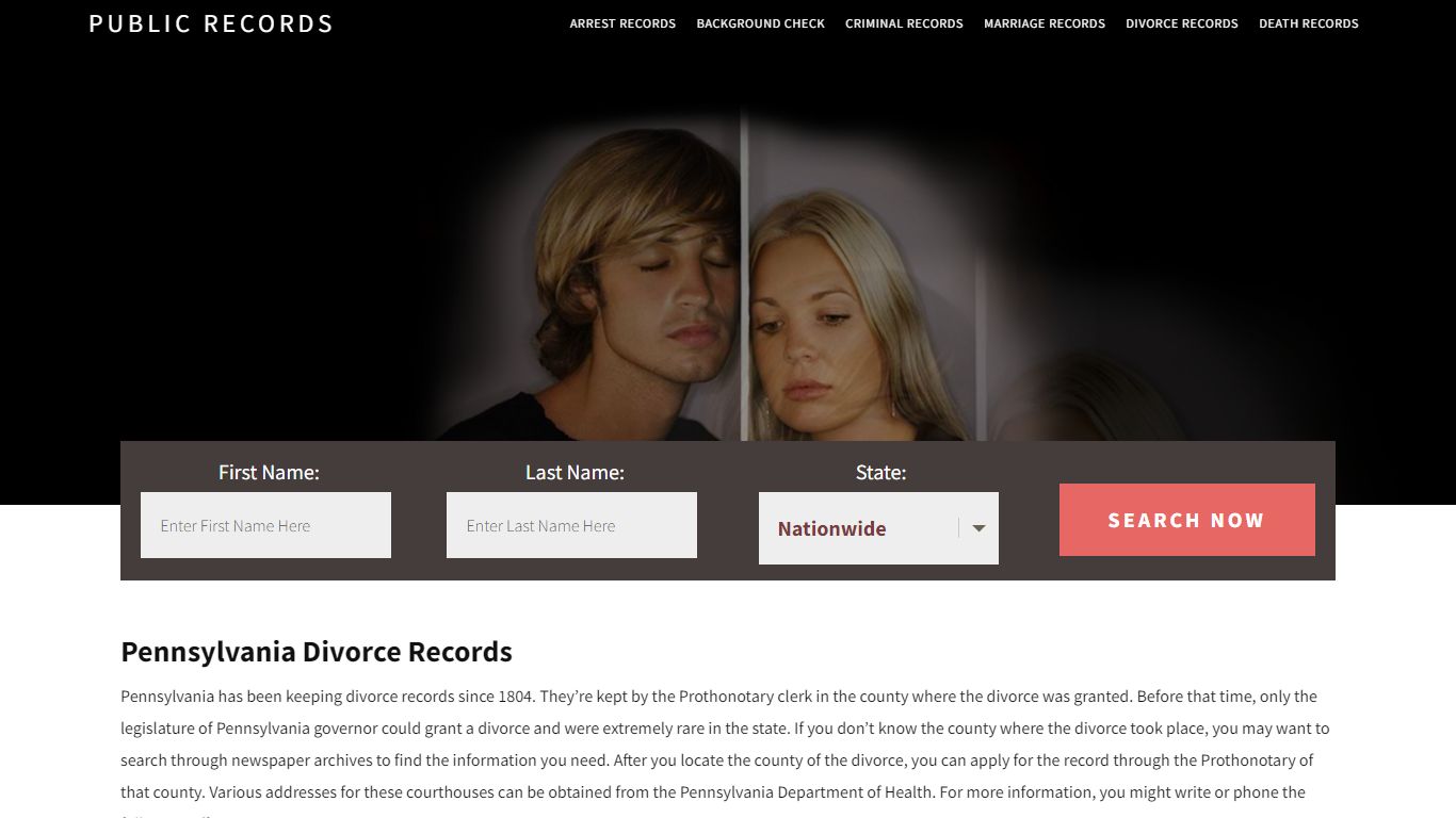 Pennsylvania Divorce Records | Enter Name and Search. 14Days Free